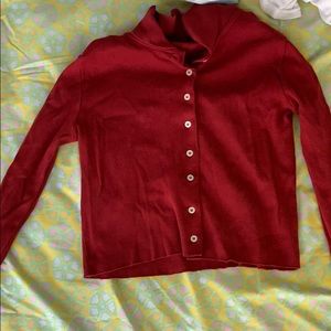 Red long sleeve brandy top